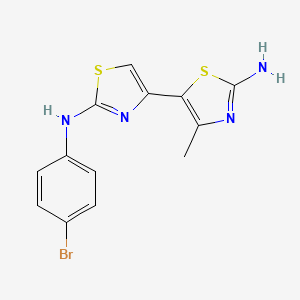 molecular formula C13H11BrN4S2 B3462294 N~2~-(4-bromophenyl)-4'-methyl-4,5'-bi-1,3-thiazole-2,2'-diamine 