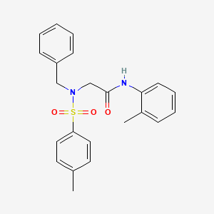 molecular formula C23H24N2O3S B3462298 N~2~-benzyl-N~1~-(2-methylphenyl)-N~2~-[(4-methylphenyl)sulfonyl]glycinamide 