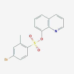molecular formula C16H12BrNO3S B346230 Quinolin-8-yl 4-bromo-2-methylbenzenesulfonate CAS No. 311315-36-3