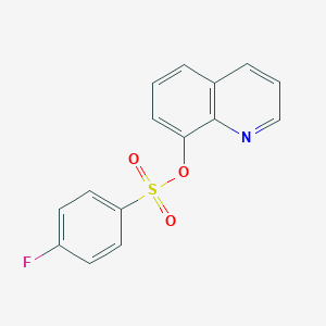molecular formula C15H10FNO3S B346231 4-Fluoro-benzenesulfonic acid quinolin-8-yl ester CAS No. 143858-71-3