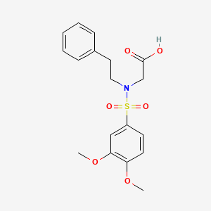 N-[(3,4-dimethoxyphenyl)sulfonyl]-N-(2-phenylethyl)glycine