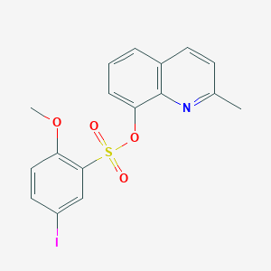 molecular formula C17H14INO4S B346232 2-Methyl-8-quinolyl 5-iodo-2-methoxybenzenesulfonate CAS No. 325811-86-7