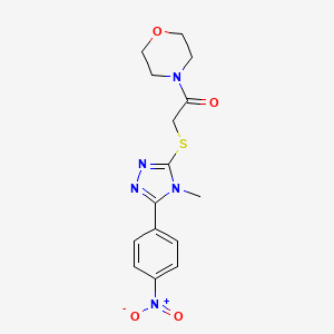 4-({[4-methyl-5-(4-nitrophenyl)-4H-1,2,4-triazol-3-yl]thio}acetyl)morpholine