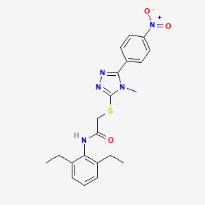 N-(2,6-diethylphenyl)-2-{[4-methyl-5-(4-nitrophenyl)-4H-1,2,4-triazol-3-yl]thio}acetamide