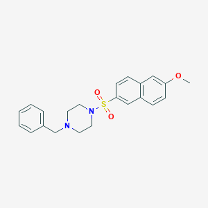 molecular formula C22H24N2O3S B346233 1-Benzyl-4-((6-methoxynaphthalen-2-yl)sulfonyl)piperazine CAS No. 325813-12-5