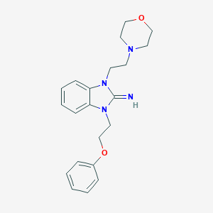 1-[2-(4-morpholinyl)ethyl]-3-(2-phenoxyethyl)-1,3-dihydro-2H-benzimidazol-2-imine