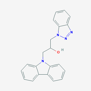 molecular formula C21H18N4O B346236 1-(1H-benzo[d][1,2,3]triazol-1-yl)-3-(9H-carbazol-9-yl)propan-2-ol CAS No. 307340-41-6