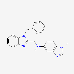 molecular formula C23H21N5 B3462363 N-[(1-BENZYL-1H-1,3-BENZIMIDAZOL-2-YL)METHYL]-N-(1-METHYL-1H-1,3-BENZIMIDAZOL-5-YL)AMINE 