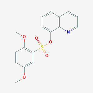 molecular formula C17H15NO5S B346237 Quinolin-8-yl 2,5-dimethoxybenzenesulfonate CAS No. 364597-17-1