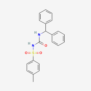 molecular formula C21H20N2O3S B3462383 N-{[(diphenylmethyl)amino]carbonyl}-4-methylbenzenesulfonamide 