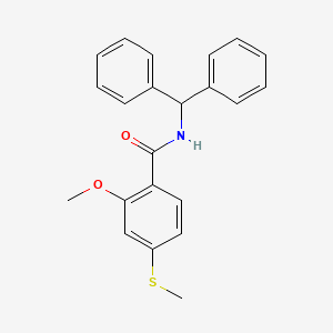 N-(diphenylmethyl)-2-methoxy-4-(methylthio)benzamide