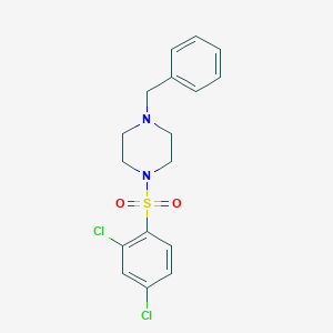 molecular formula C17H18Cl2N2O2S B346240 1-Benzyl-4-[(2,4-dichlorophenyl)sulfonyl]piperazine CAS No. 364616-55-7