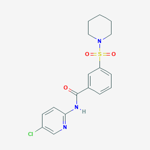 N-(5-CHLOROPYRIDIN-2-YL)-3-(PIPERIDINE-1-SULFONYL)BENZAMIDE