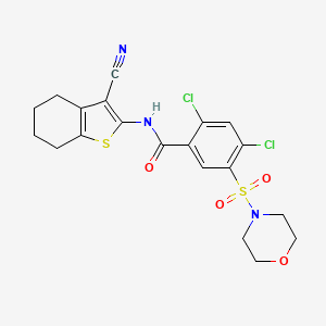 molecular formula C20H19Cl2N3O4S2 B3462418 2,4-dichloro-N-(3-cyano-4,5,6,7-tetrahydro-1-benzothien-2-yl)-5-(4-morpholinylsulfonyl)benzamide CAS No. 5913-77-9