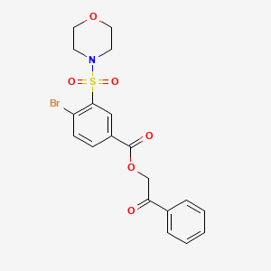 2-OXO-2-PHENYLETHYL 4-BROMO-3-(MORPHOLINOSULFONYL)BENZOATE