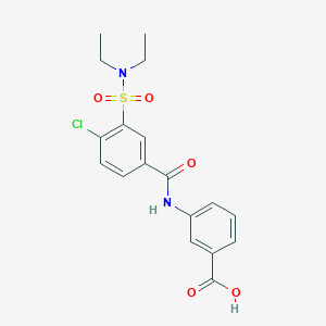 3-({4-chloro-3-[(diethylamino)sulfonyl]benzoyl}amino)benzoic acid