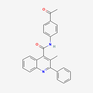 N-(4-acetylphenyl)-3-methyl-2-phenyl-4-quinolinecarboxamide