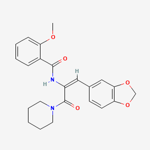 N-[2-(1,3-benzodioxol-5-yl)-1-(1-piperidinylcarbonyl)vinyl]-2-methoxybenzamide