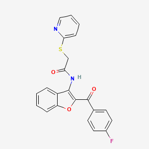 N-[2-(4-fluorobenzoyl)-1-benzofuran-3-yl]-2-(2-pyridinylthio)acetamide