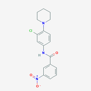 N-[3-chloro-4-(1-piperidinyl)phenyl]-3-nitrobenzamide