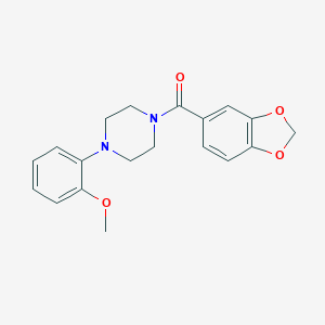 molecular formula C19H20N2O4 B346251 1,3-Benzodioxol-5-yl[4-(2-methoxyphenyl)piperazin-1-yl]methanone CAS No. 333432-72-7