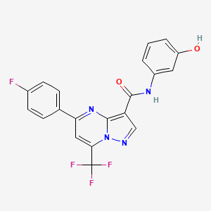 5-(4-fluorophenyl)-N-(3-hydroxyphenyl)-7-(trifluoromethyl)pyrazolo[1,5-a]pyrimidine-3-carboxamide