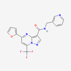 5-(2-furyl)-N-(3-pyridinylmethyl)-7-(trifluoromethyl)pyrazolo[1,5-a]pyrimidine-3-carboxamide