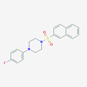 molecular formula C20H19FN2O2S B346254 1-(4-Fluorophenyl)-4-(naphthalen-2-ylsulfonyl)piperazine 