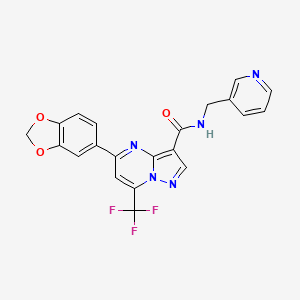 5-(1,3-benzodioxol-5-yl)-N-(pyridin-3-ylmethyl)-7-(trifluoromethyl)pyrazolo[1,5-a]pyrimidine-3-carboxamide