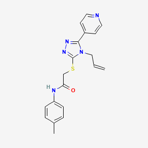 molecular formula C19H19N5OS B3462572 2-{[4-allyl-5-(4-pyridinyl)-4H-1,2,4-triazol-3-yl]thio}-N-(4-methylphenyl)acetamide 