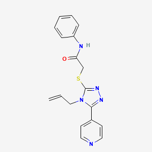 molecular formula C18H17N5OS B3462575 2-{[4-allyl-5-(4-pyridinyl)-4H-1,2,4-triazol-3-yl]thio}-N-phenylacetamide 