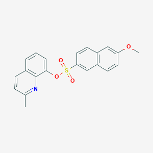 molecular formula C21H17NO4S B346258 2-Methyl-8-quinolyl 6-methoxynaphthalene-2-sulfonate CAS No. 425680-12-2