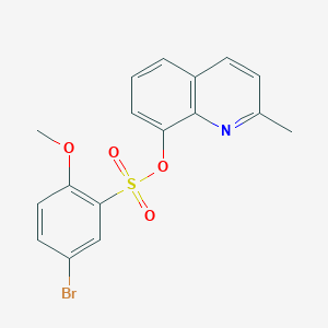 molecular formula C17H14BrNO4S B346259 2-Methyl-8-quinolyl 5-bromo-2-methoxybenzenesulfonate CAS No. 325810-49-9