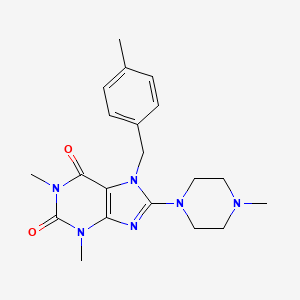 molecular formula C20H26N6O2 B3462595 1,3-dimethyl-7-(4-methylbenzyl)-8-(4-methyl-1-piperazinyl)-3,7-dihydro-1H-purine-2,6-dione CAS No. 332904-77-5