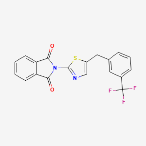 molecular formula C19H11F3N2O2S B3462599 2-{5-[3-(trifluoromethyl)benzyl]-1,3-thiazol-2-yl}-1H-isoindole-1,3(2H)-dione 