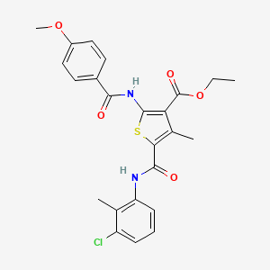 ethyl 5-[(3-chloro-2-methylphenyl)carbamoyl]-2-{[(4-methoxyphenyl)carbonyl]amino}-4-methylthiophene-3-carboxylate