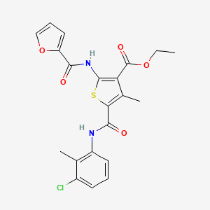 ethyl 5-{[(3-chloro-2-methylphenyl)amino]carbonyl}-2-(2-furoylamino)-4-methyl-3-thiophenecarboxylate