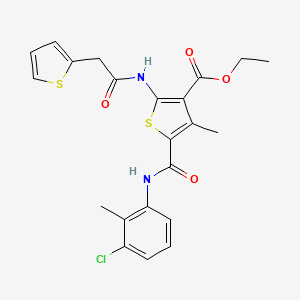 ETHYL 5-[(3-CHLORO-2-METHYLPHENYL)CARBAMOYL]-4-METHYL-2-[2-(THIOPHEN-2-YL)ACETAMIDO]THIOPHENE-3-CARBOXYLATE