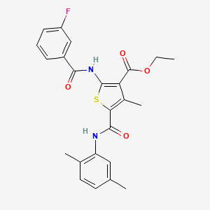 ethyl 5-{[(2,5-dimethylphenyl)amino]carbonyl}-2-[(3-fluorobenzoyl)amino]-4-methyl-3-thiophenecarboxylate