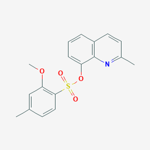 molecular formula C18H17NO4S B346265 2-Methylquinolin-8-yl 2-methoxy-4-methylbenzenesulfonate CAS No. 428463-23-4
