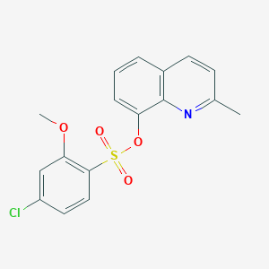 molecular formula C17H14ClNO4S B346266 2-Methyl-8-quinolyl 4-chloro-2-methoxybenzenesulfonate CAS No. 446309-06-4