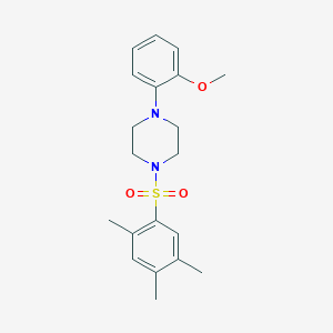 molecular formula C20H26N2O3S B346269 Methyl 2-{4-[(2,4,5-trimethylphenyl)sulfonyl]-1-piperazinyl}phenyl ether 