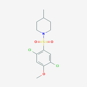 molecular formula C13H17Cl2NO3S B346270 2,5-Dichloro-4-[(4-methyl-1-piperidinyl)sulfonyl]phenyl methyl ether 