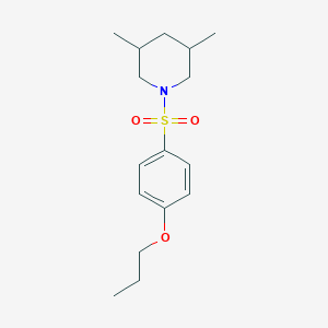 molecular formula C16H25NO3S B346276 3,5-Dimethyl-1-[(4-propoxyphenyl)sulfonyl]piperidine CAS No. 433941-88-9