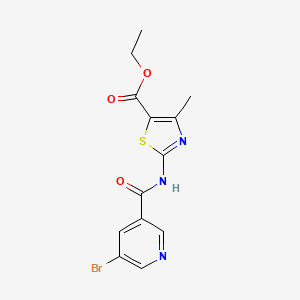 ethyl 2-{[(5-bromo-3-pyridinyl)carbonyl]amino}-4-methyl-1,3-thiazole-5-carboxylate