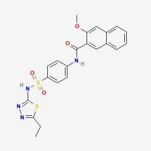 N-(4-{[(5-ethyl-1,3,4-thiadiazol-2-yl)amino]sulfonyl}phenyl)-3-methoxy-2-naphthamide