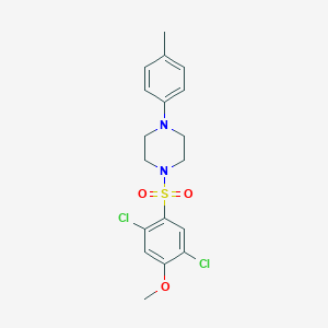 molecular formula C18H20Cl2N2O3S B346281 1-(2,5-Dichloro-4-methoxybenzenesulfonyl)-4-(4-methylphenyl)piperazine CAS No. 496020-06-5