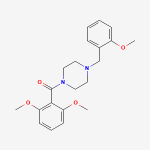 molecular formula C21H26N2O4 B3462817 1-(2,6-dimethoxybenzoyl)-4-(2-methoxybenzyl)piperazine 