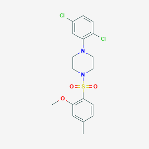 1-(2,5-Dichlorophenyl)-4-(2-methoxy-4-methylbenzenesulfonyl)piperazine