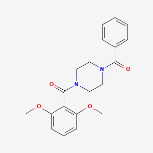 molecular formula C20H22N2O4 B3462838 1-benzoyl-4-(2,6-dimethoxybenzoyl)piperazine 